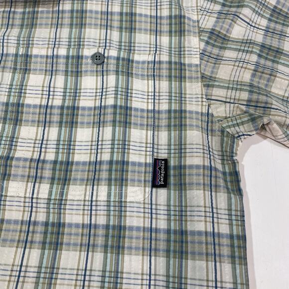 Patagonia Shirt Men’s Short Sleeve Button Ribbed Cotton Organic Casual Small - Picture 2 of 7